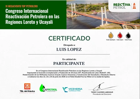 Certificado de participación
